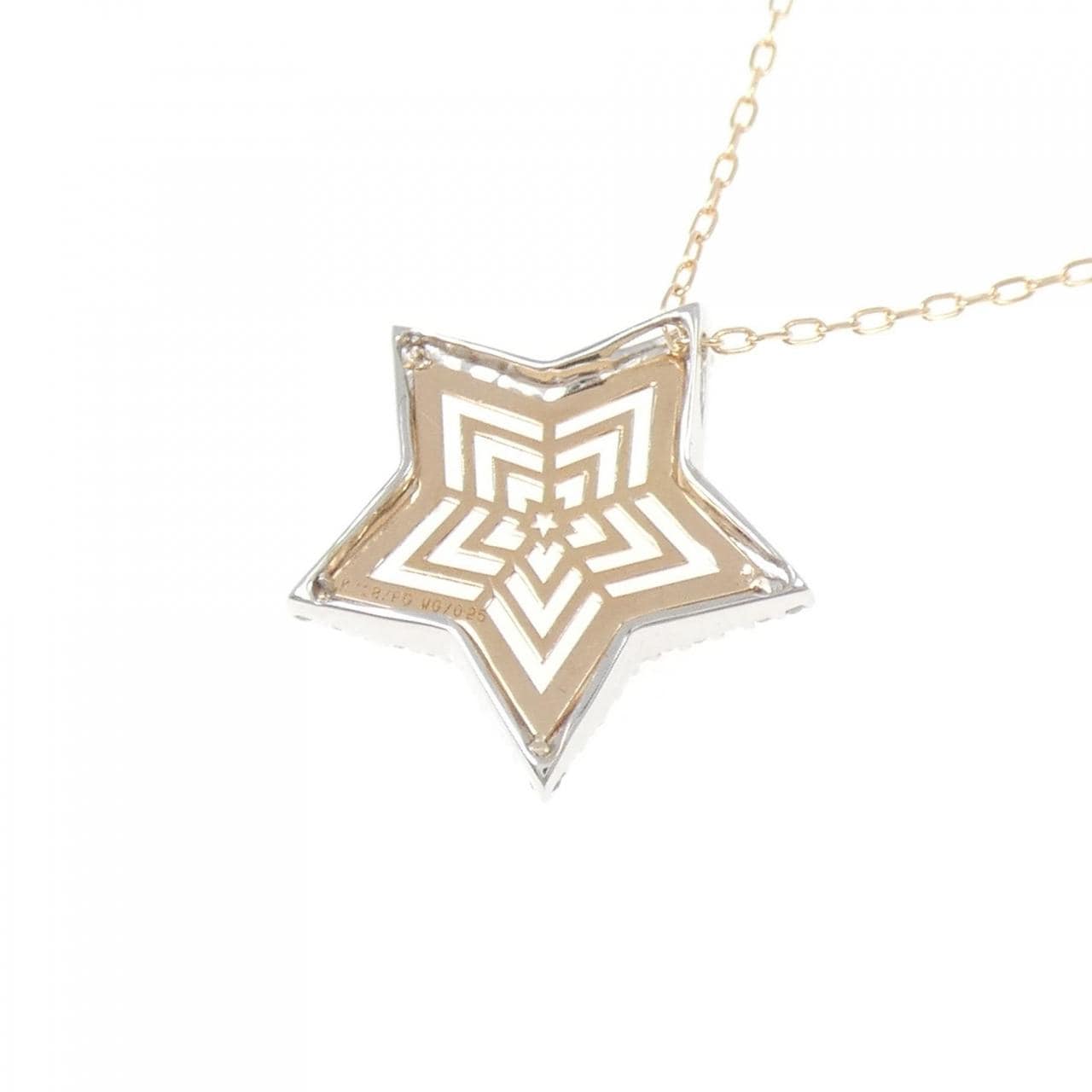 K18PG/K18WG スター ダイヤモンド ネックレス 0.25CT