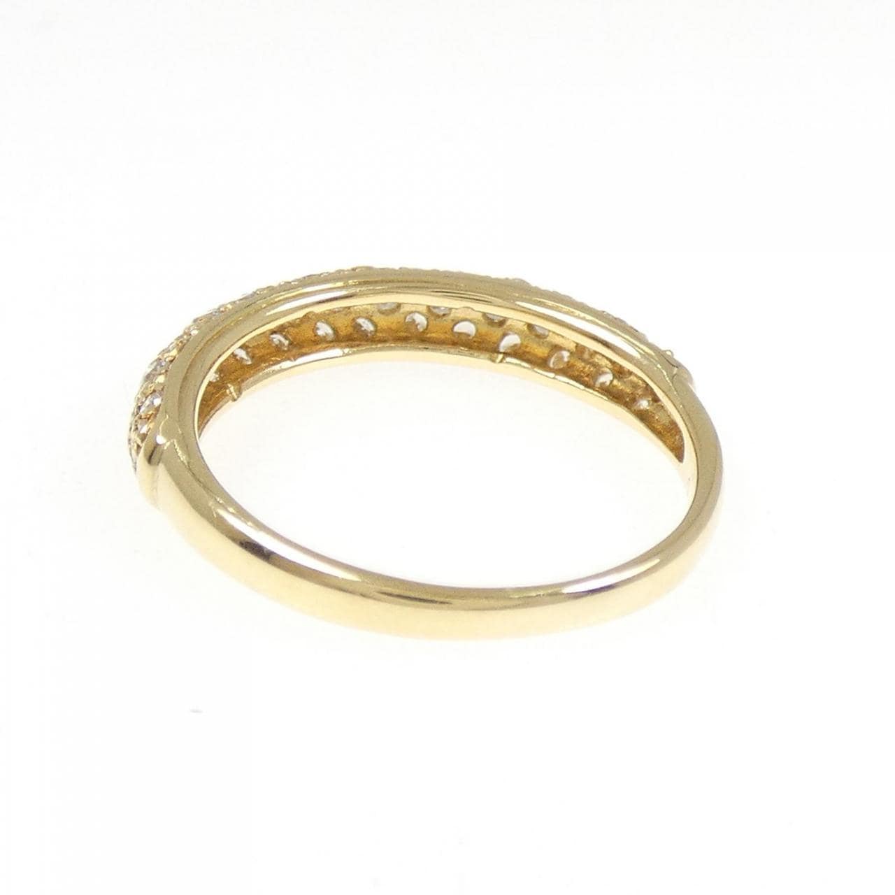 K18YG パヴェ ダイヤモンド リング 0.43CT