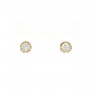 K18YG ソリティア ダイヤモンド ピアス