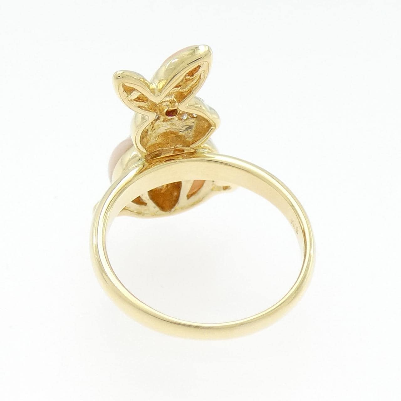 K18YG ラビット カラーストーン リング