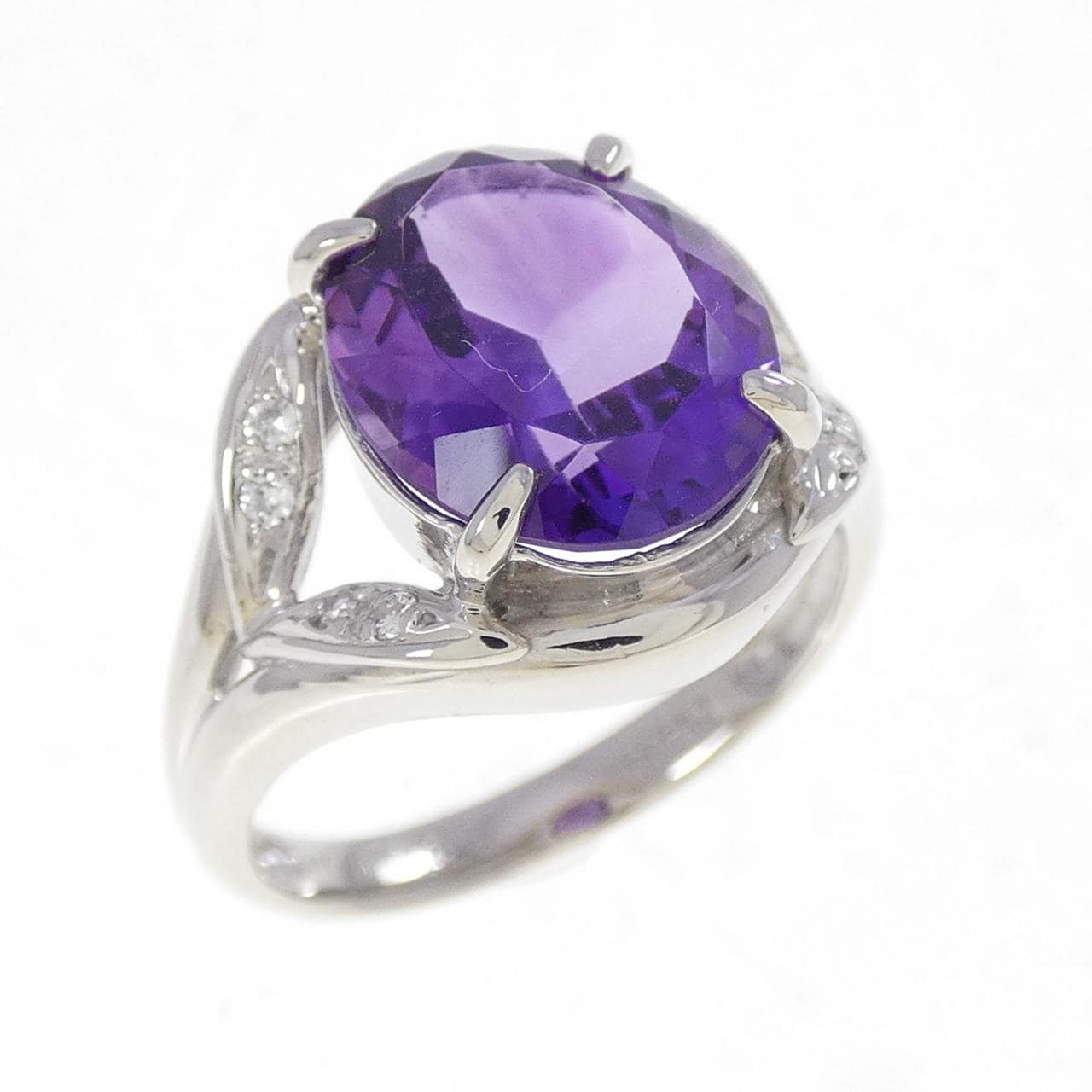 PT900 アメジスト リング 4.05CT