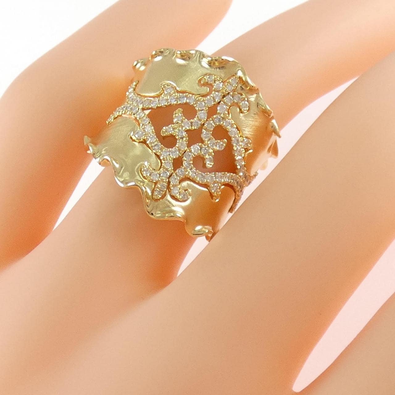 K18YG ダイヤモンド リング 0.46CT