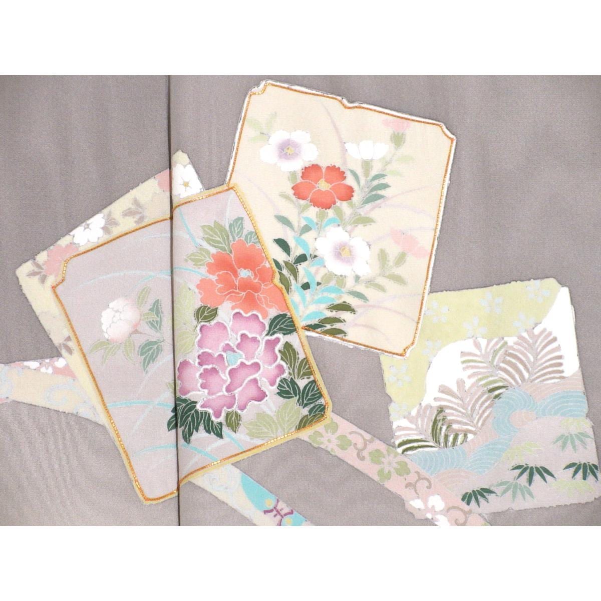 【未使用品】訪問着　友禅加工　刺繍入り