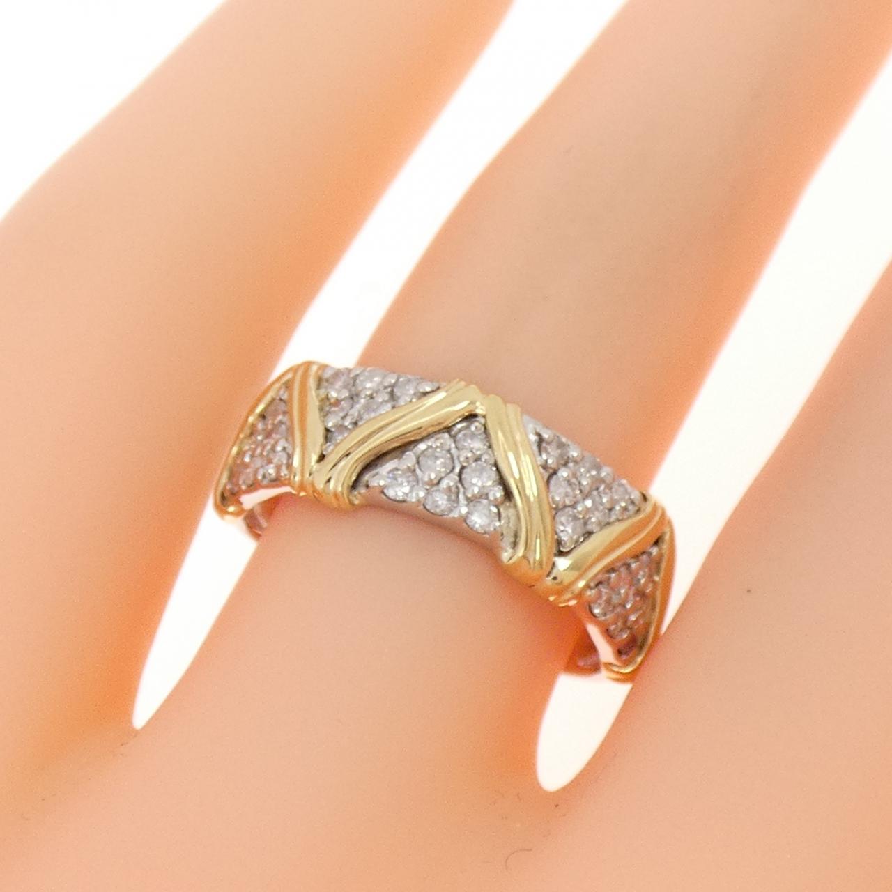 PT900/K18YG ダイヤモンド リング 0.30CT