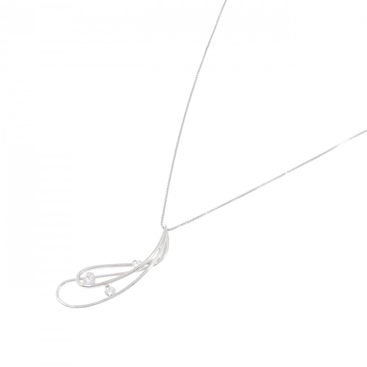 750WG ダイヤモンド ネックレス 0.30CT