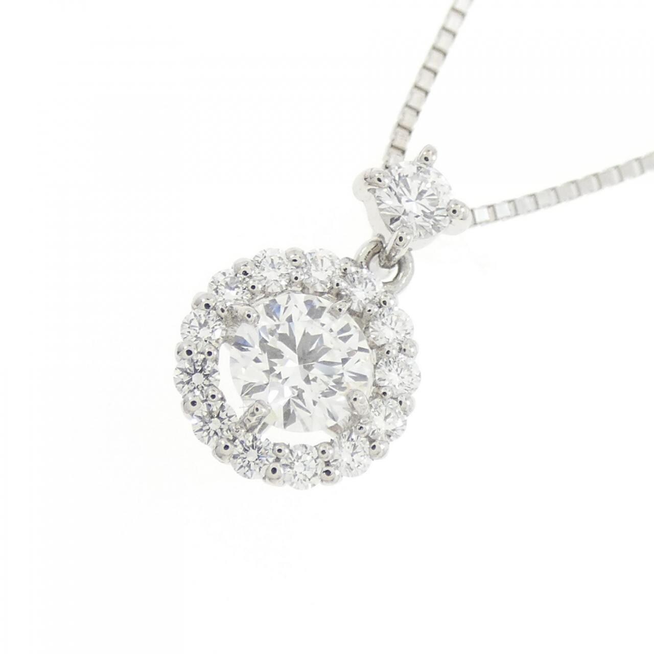 [BRAND NEW] PT Diamond Necklace 0.318CT E SI1 EXT H&C