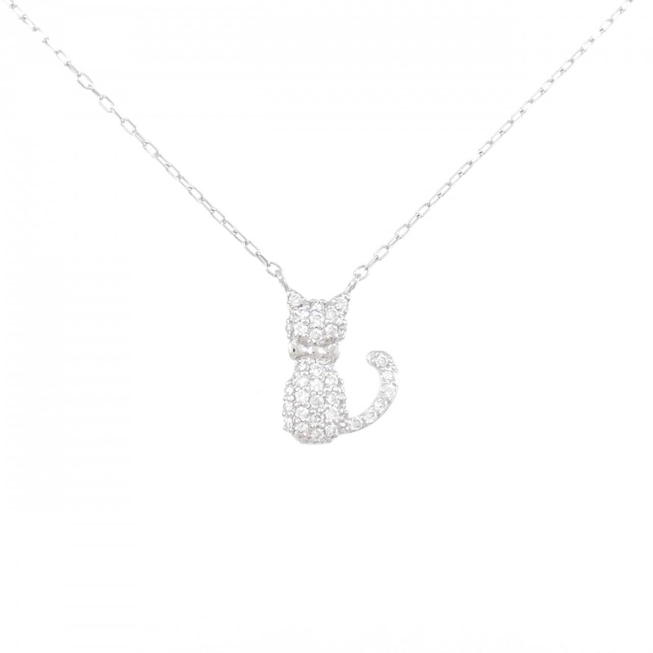 [BRAND NEW] PT Cat Diamond Necklace 0.19CT