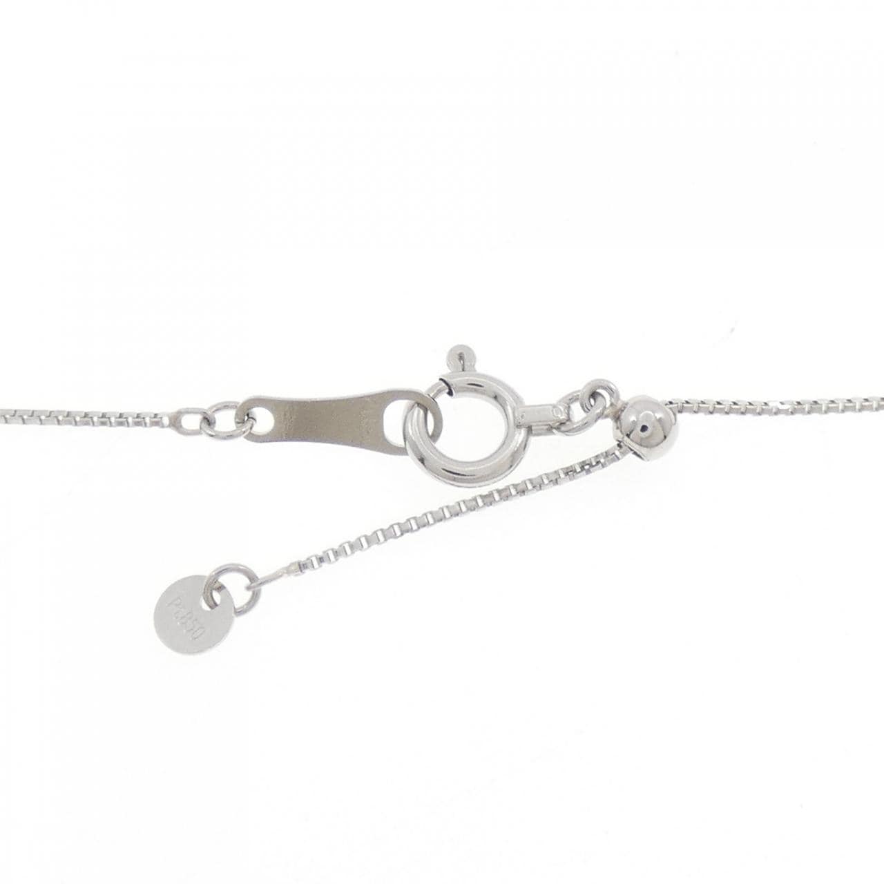 PT950/PT850 Emerald Necklace 0.08CT