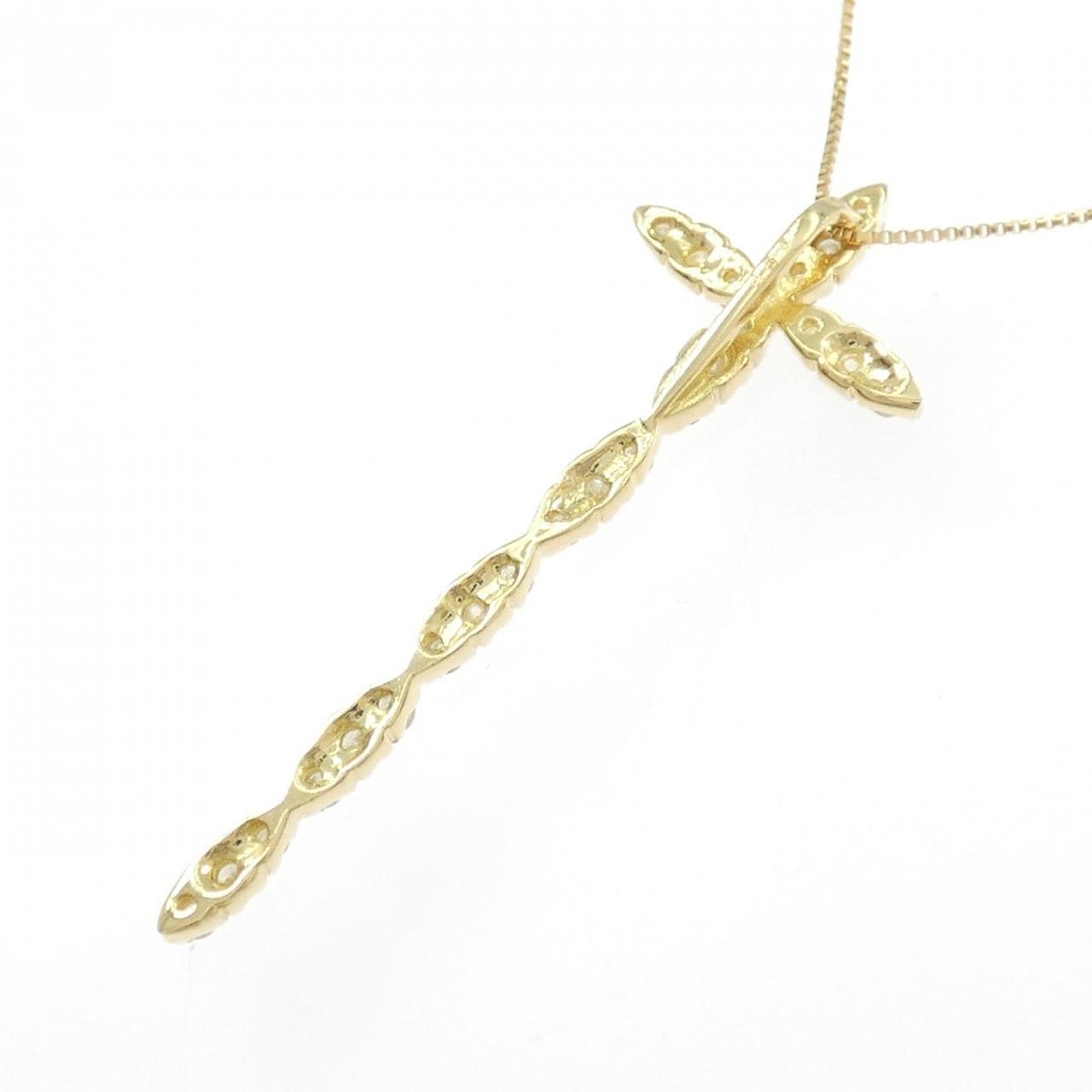 K18YG クロス ダイヤモンド ネックレス 0.50CT