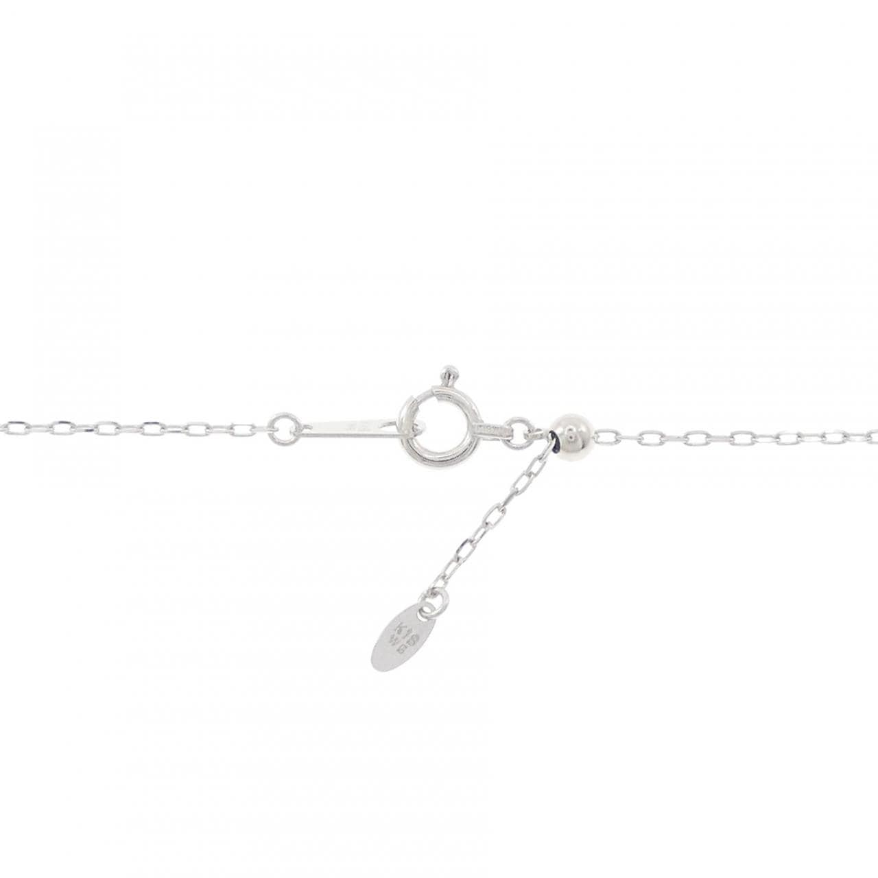 K18WG フラワー ルビー ネックレス 0.46CT