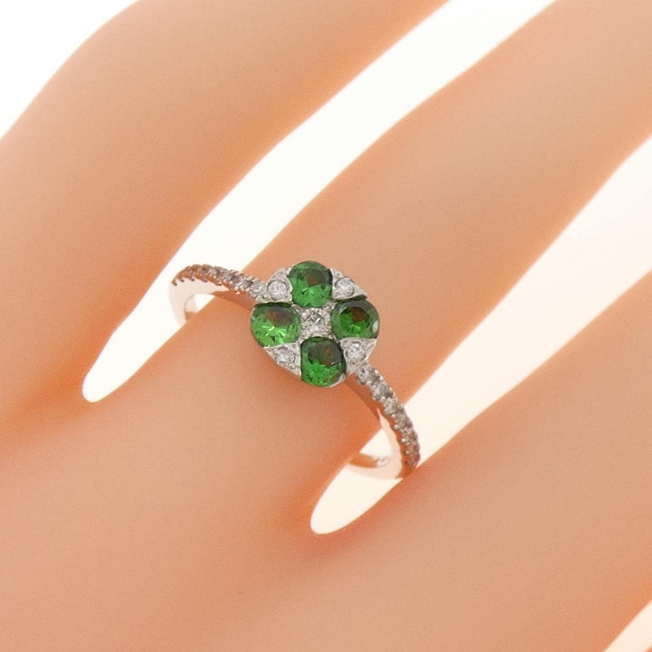 PT900 ガーネット リング 0.41CT