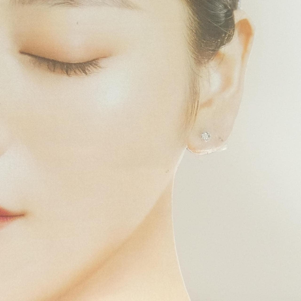 PT900 ソリティア ダイヤモンド ピアス 0.20CT