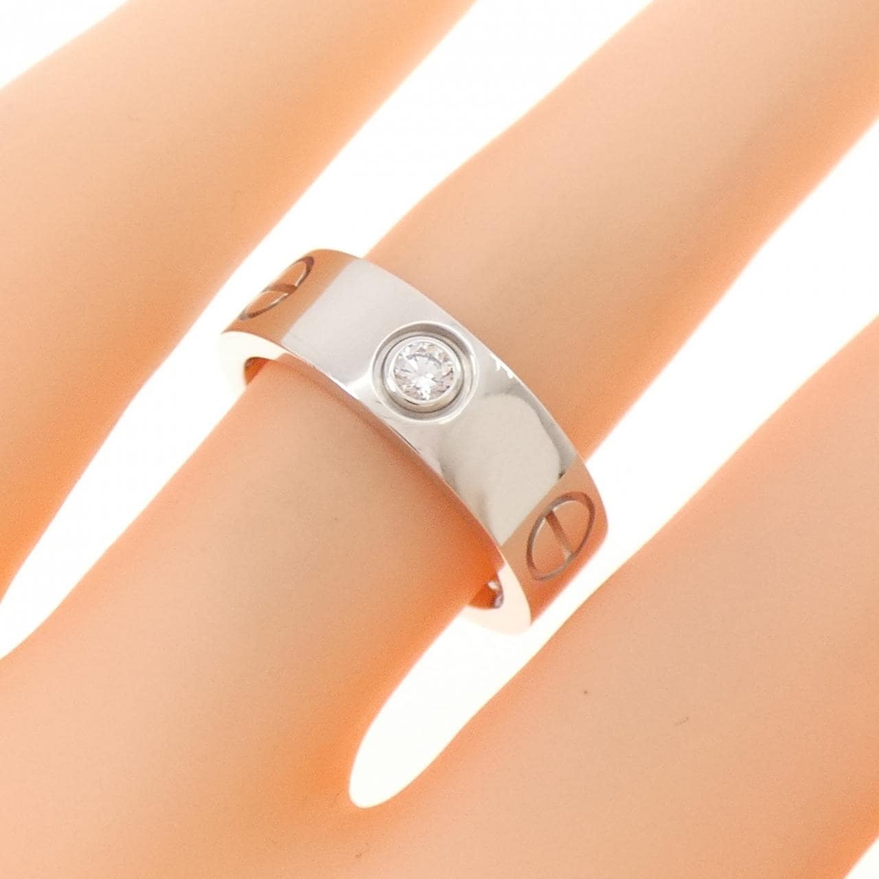 カルティエ ラブ ハーフダイヤ リング