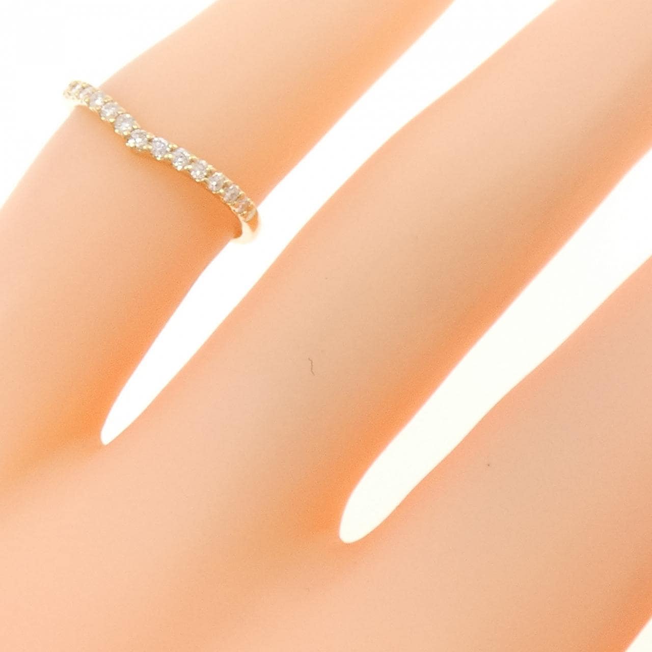 K18YG ダイヤモンド ピンキー リング