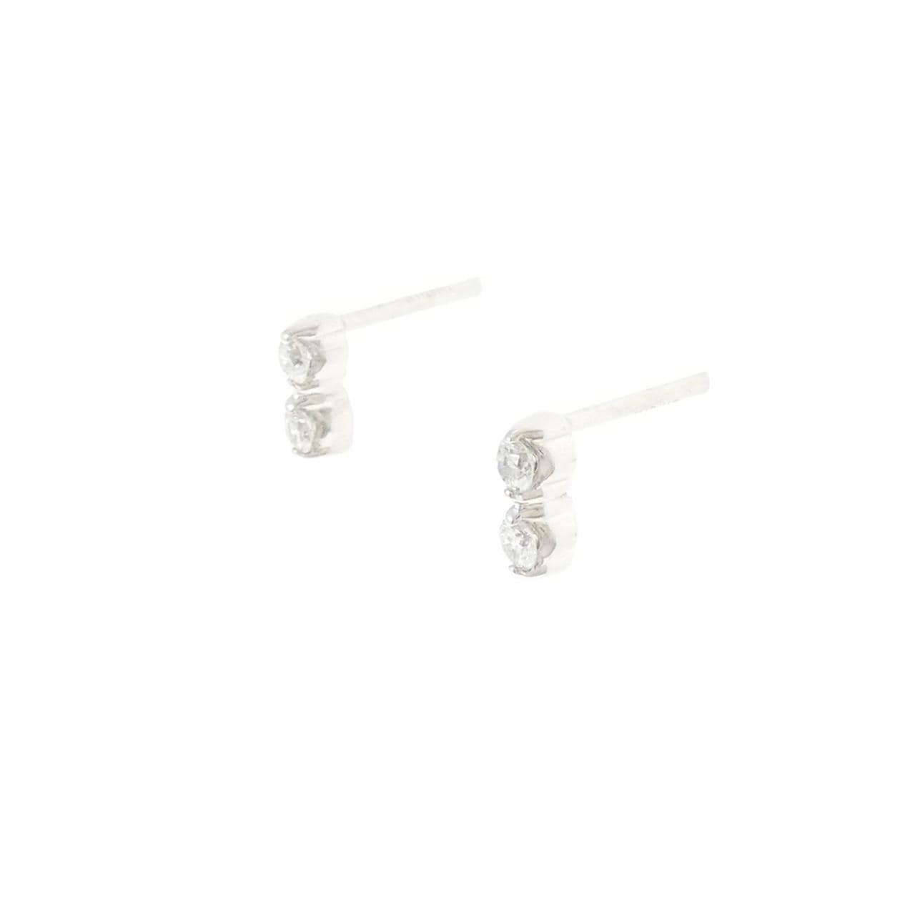 K18WG ダイヤモンド ピアス