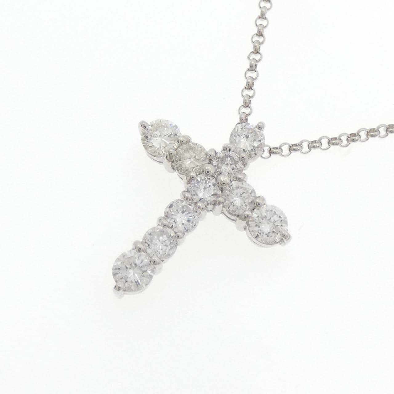 PT900/PT850 クロス ダイヤモンド ネックレス 1.00CT