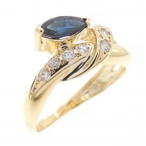 K18YG サファイヤ リング 0.43CT
