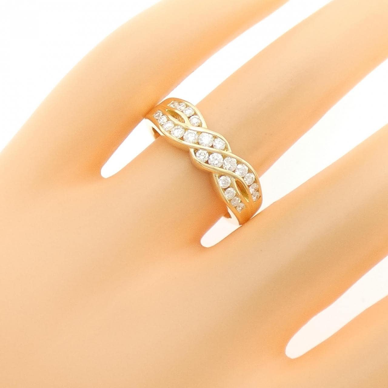 K18YG ダイヤモンド リング 0.45CT