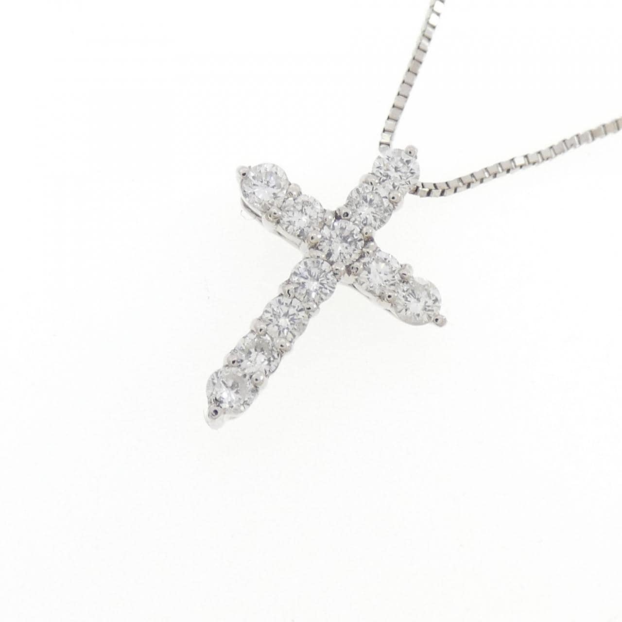PT900/PT850 クロス ダイヤモンド ネックレス 0.30CT