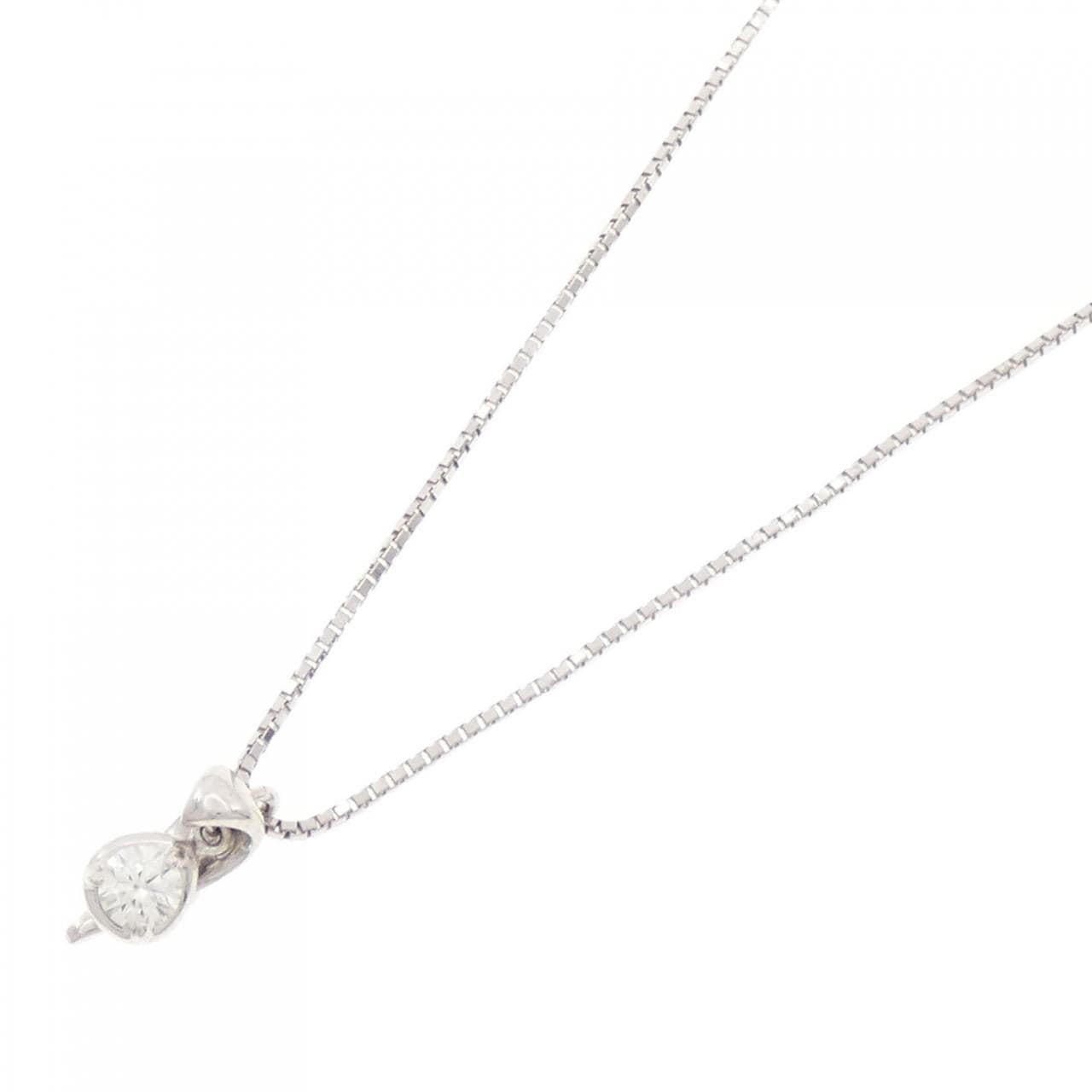 K18WG ダイヤモンド ネックレス 0.15CT
