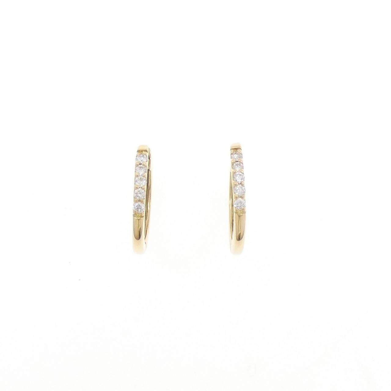 【リメイク】K18YG フープ ダイヤモンド ピアス 0.10CT