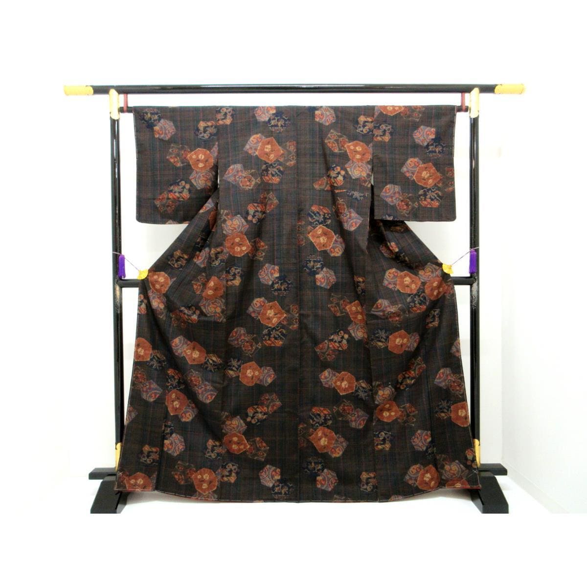 【未使用品】紬【吉澤与市】身幅Ｌ寸