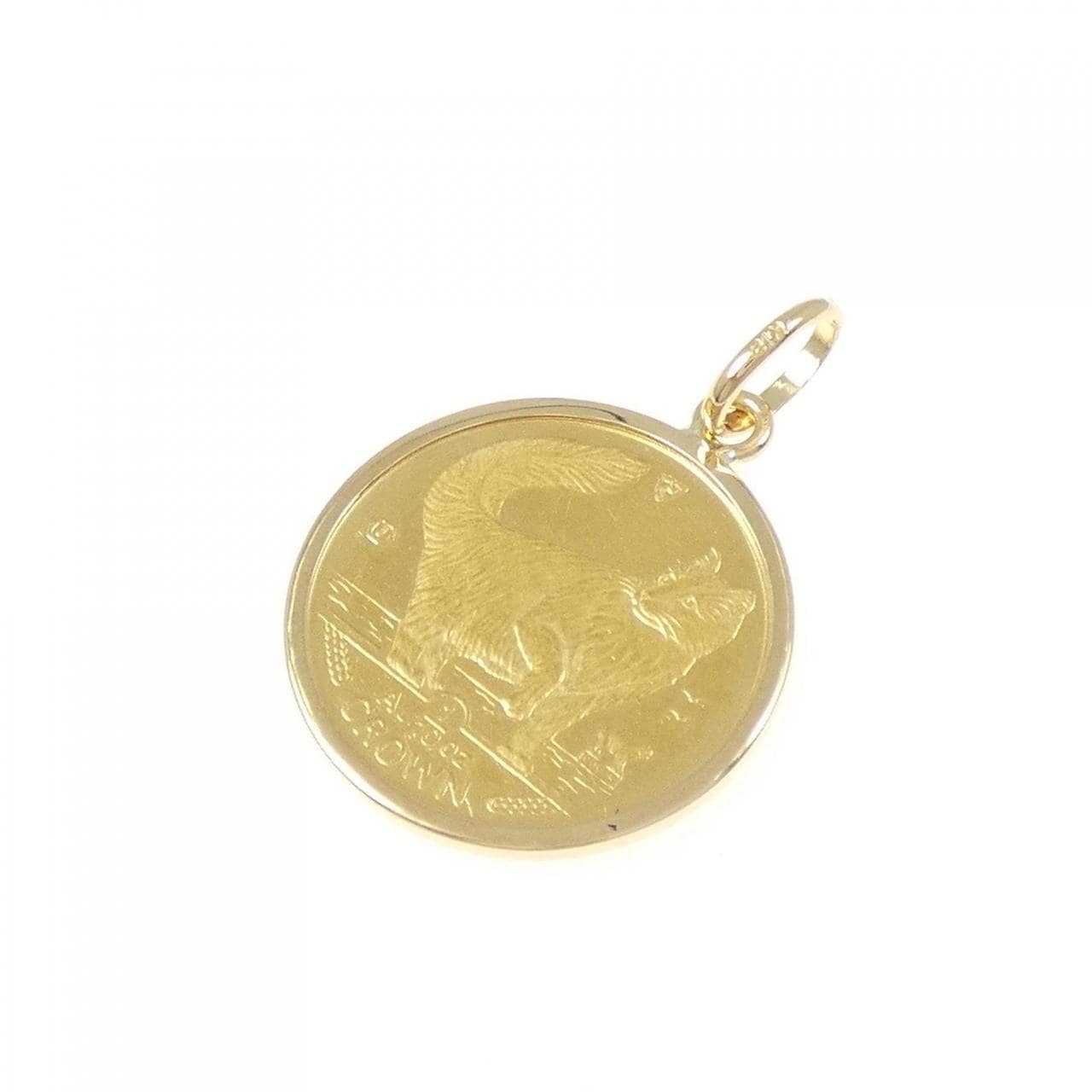 K18YG(枠) コイン ペンダント