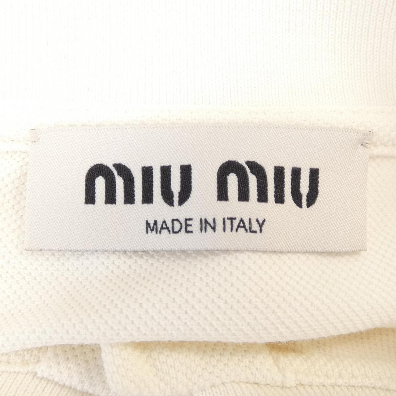 ミュウミュウ MIU MIU コットンピケ MIU MIU ロゴ MJN535 SOOO 14RW ポロシャツ