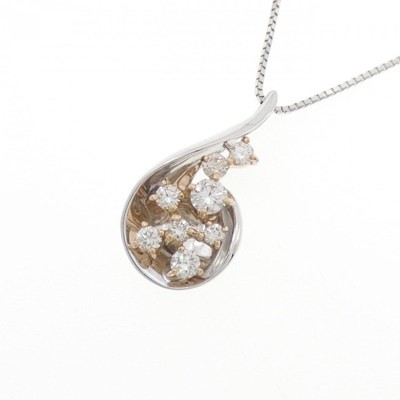 K18WG/K18PG ダイヤモンド ネックレス 0.50CT