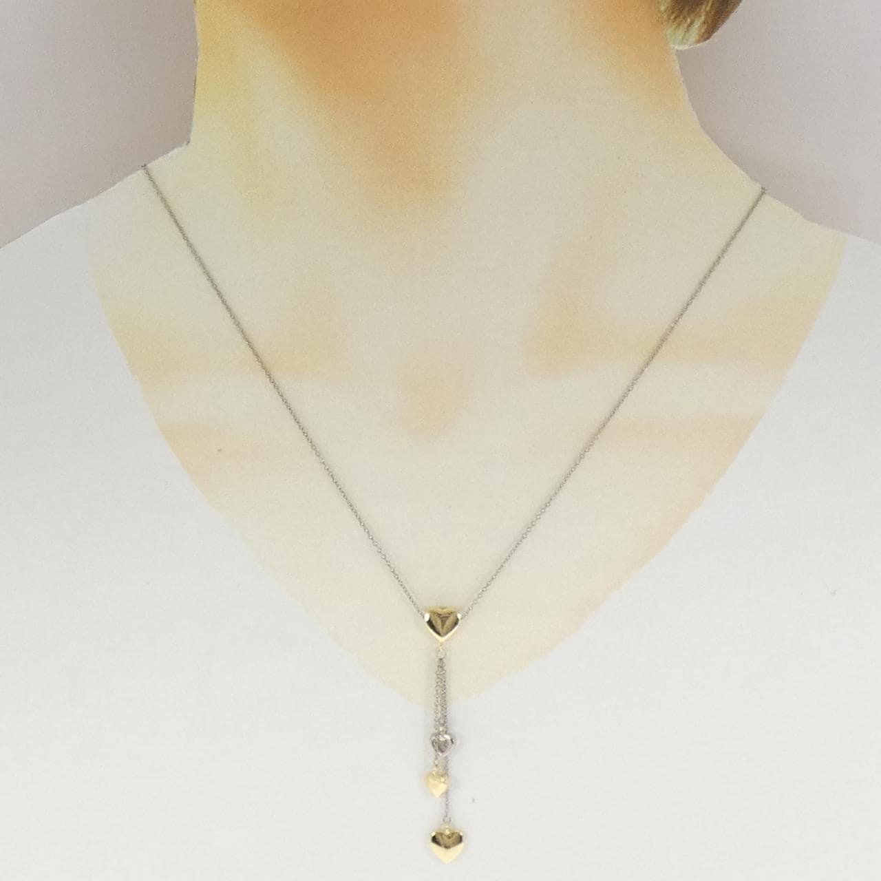 ティファニー マルチハートドロップペンダント ネックレス