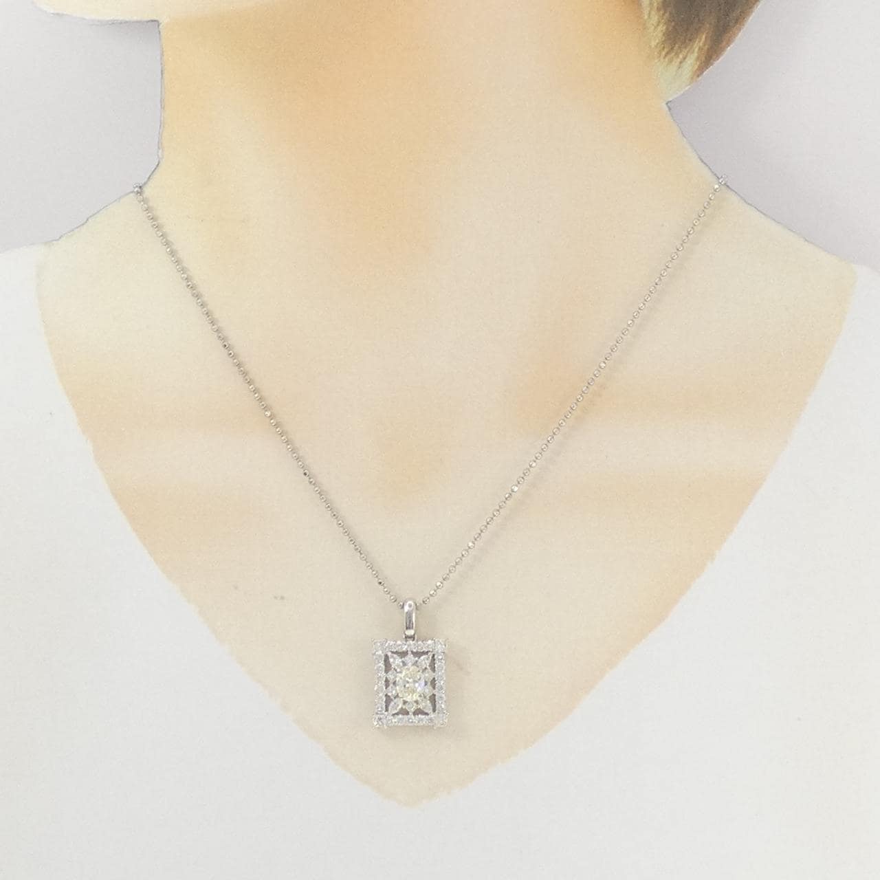 PT900/PT850 ダイヤモンド ネックレス 0.76CT