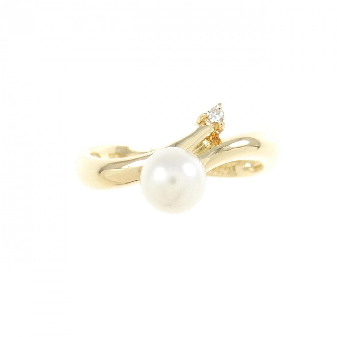 K18YG Akoya pearl ring 5.1mm