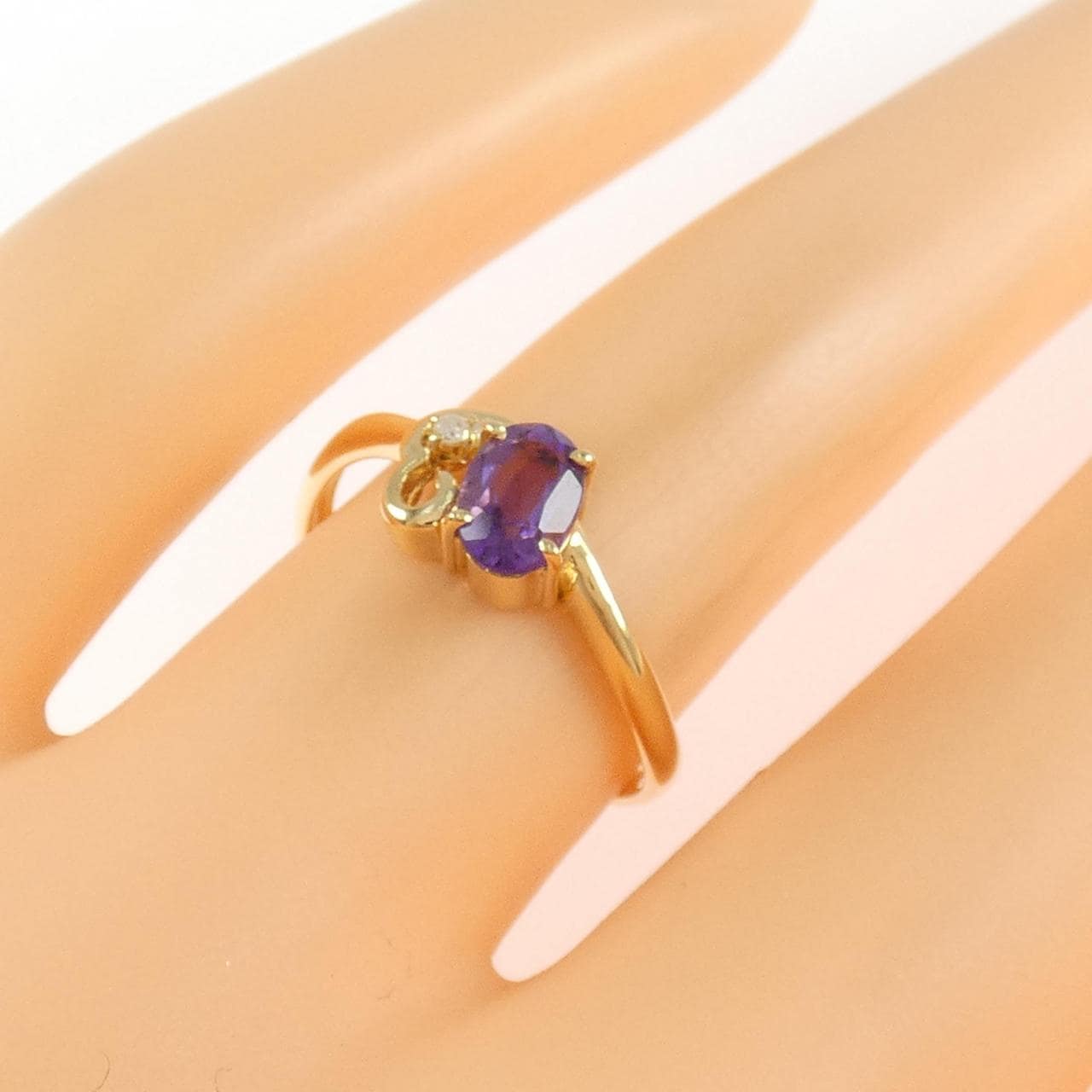 K18YG amethyst ring