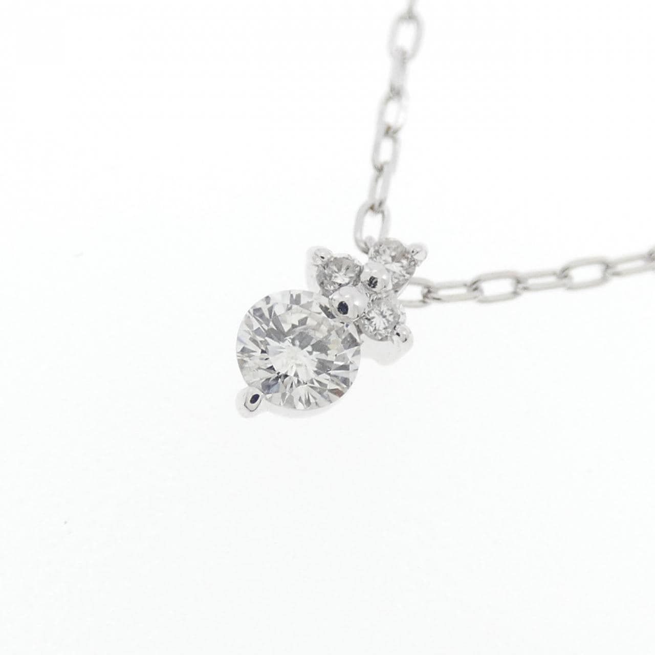 K18WG ダイヤモンド ネックレス 0.15CT