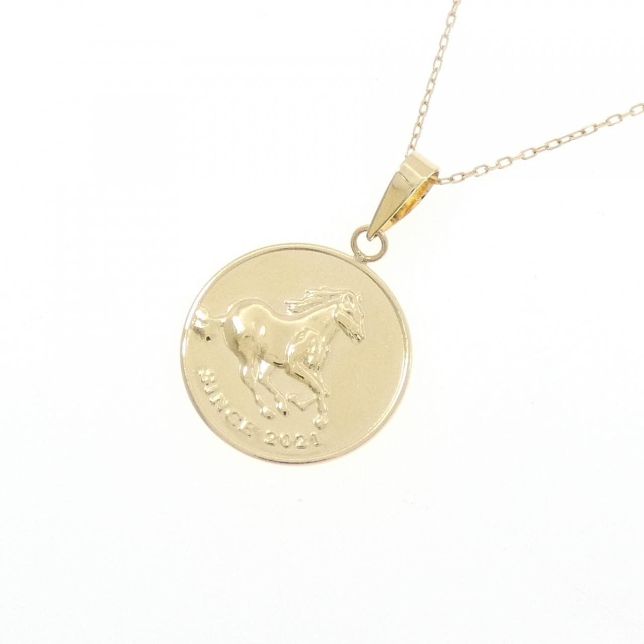 【新品】K18YG ホース ネックレス