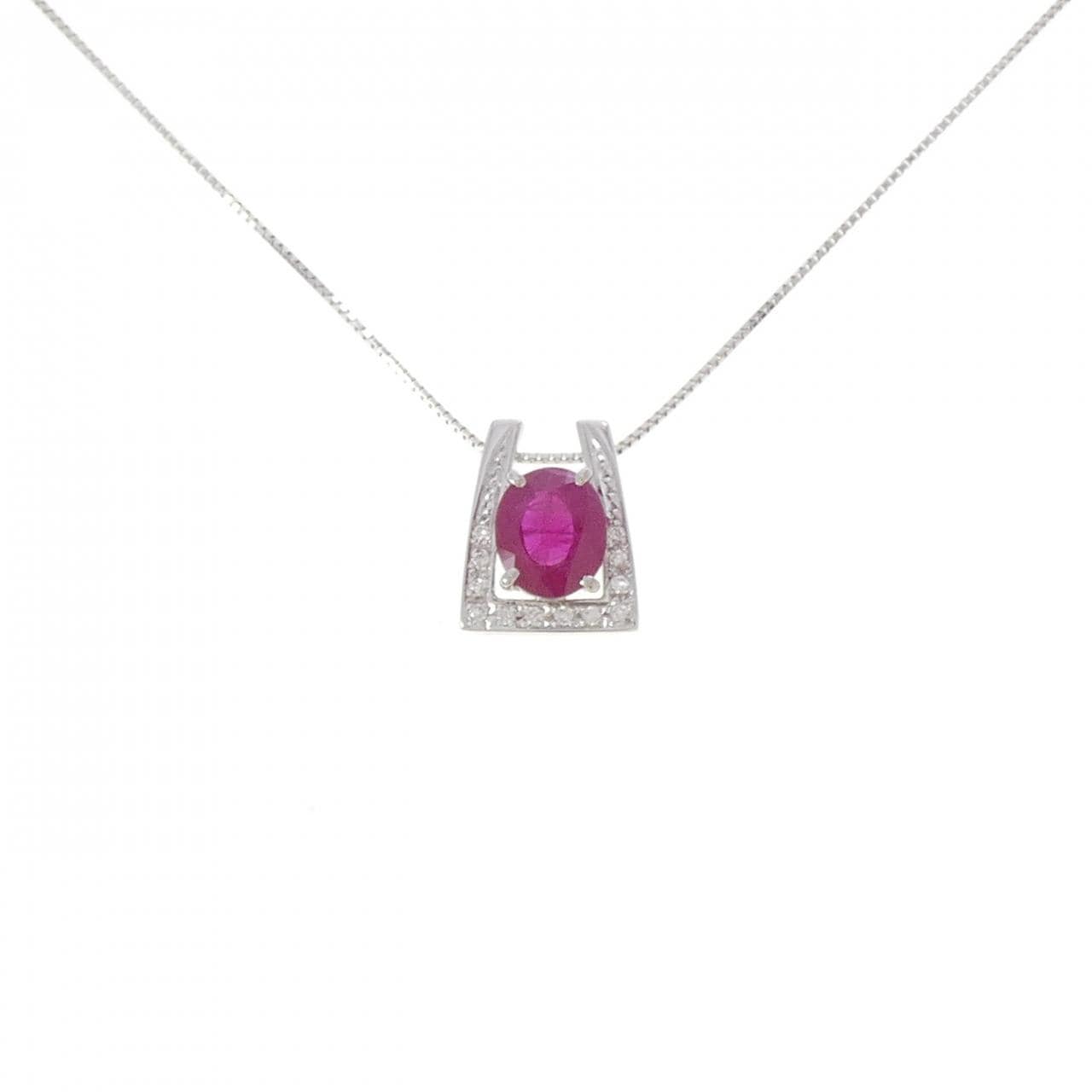 PT900/PT850 ルビー ネックレス 2.07CT