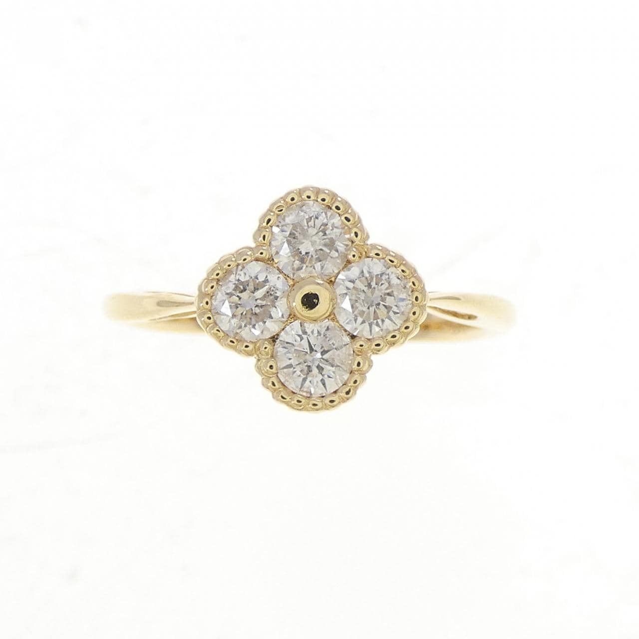K18YG フラワー ダイヤモンド リング 0.50CT