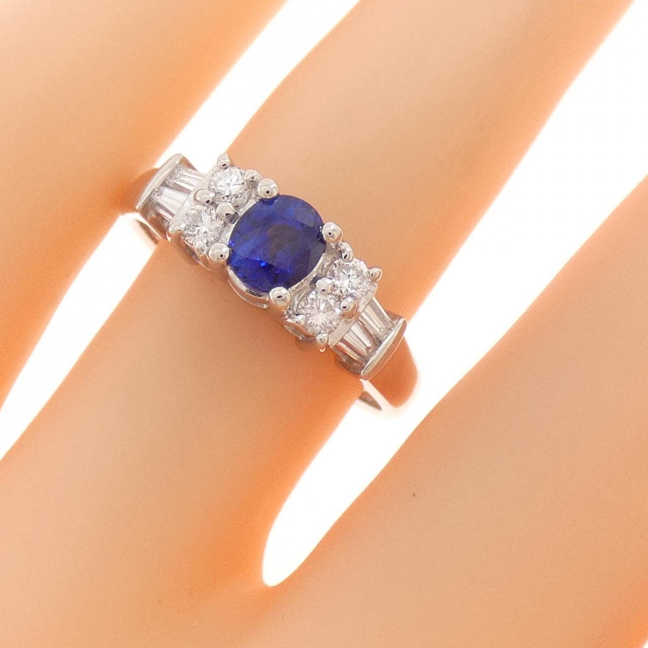 PT900 サファイヤ リング 0.68CT
