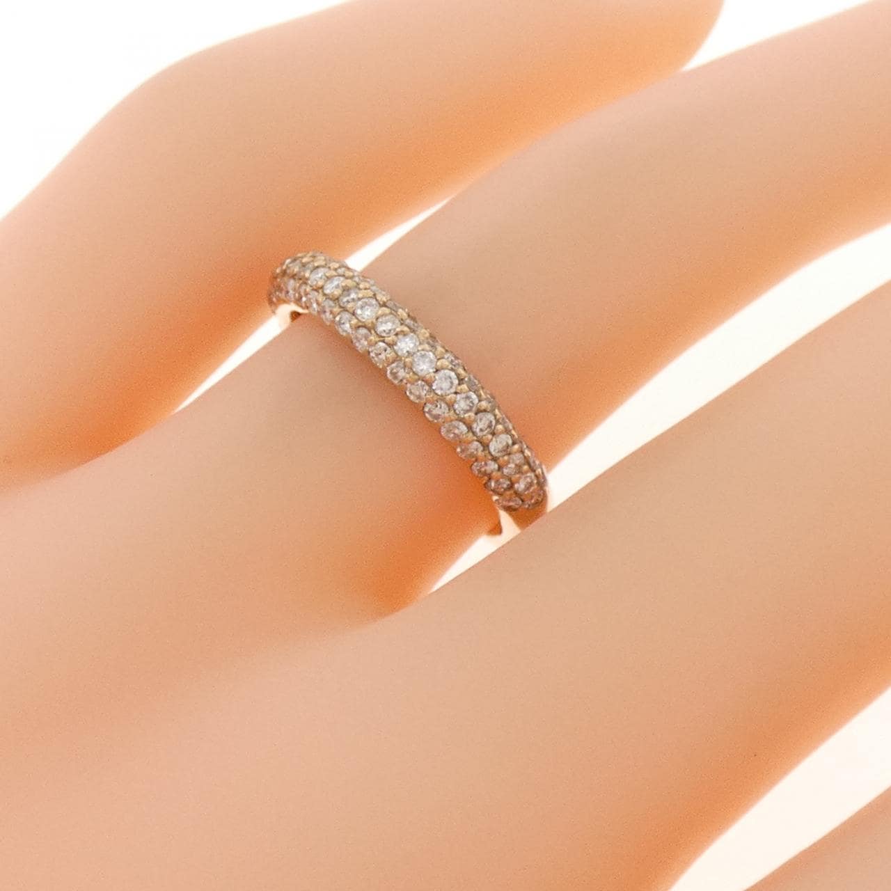 K18PG パヴェ ダイヤモンド リング 0.60CT