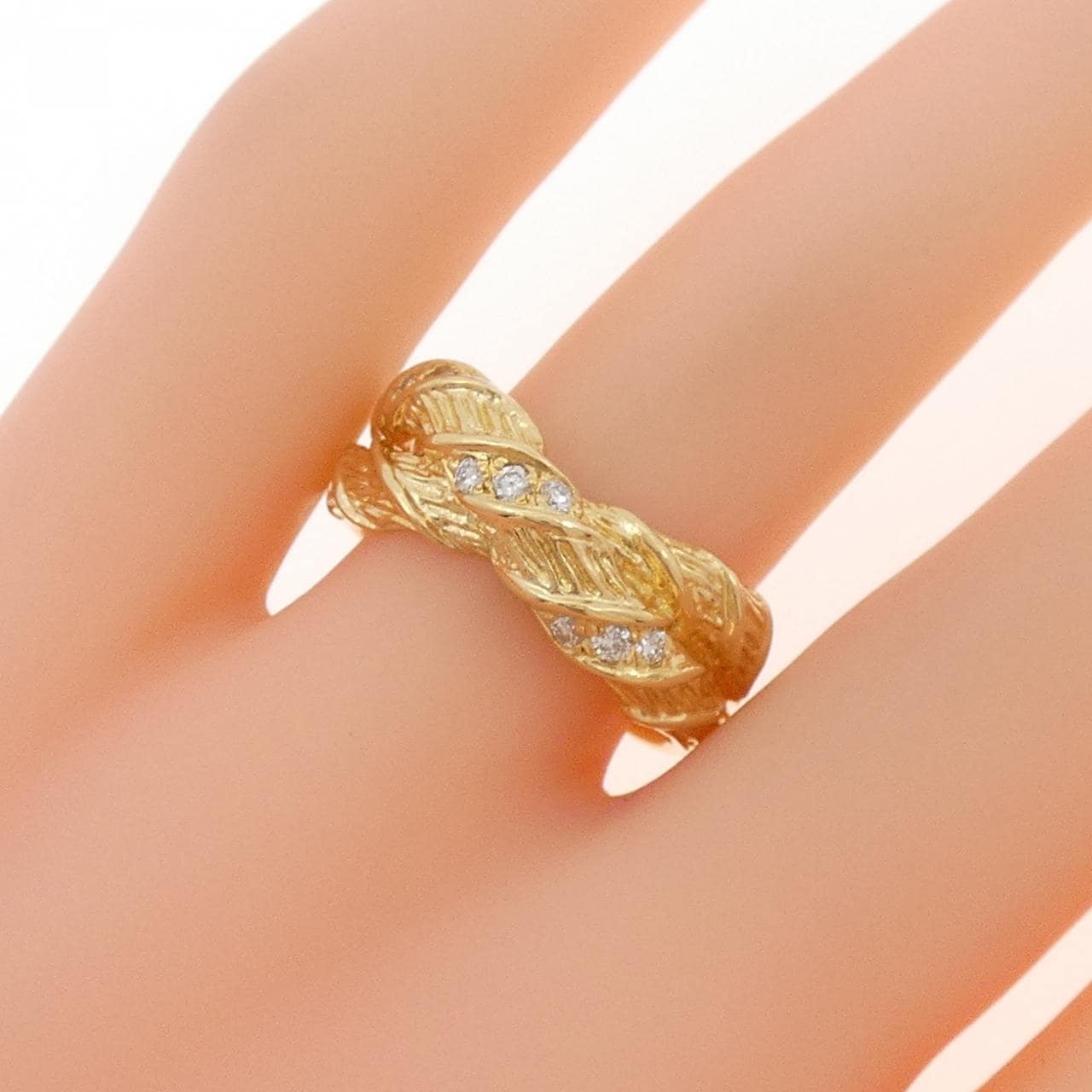 K18YG ダイヤモンド リング 0.14CT