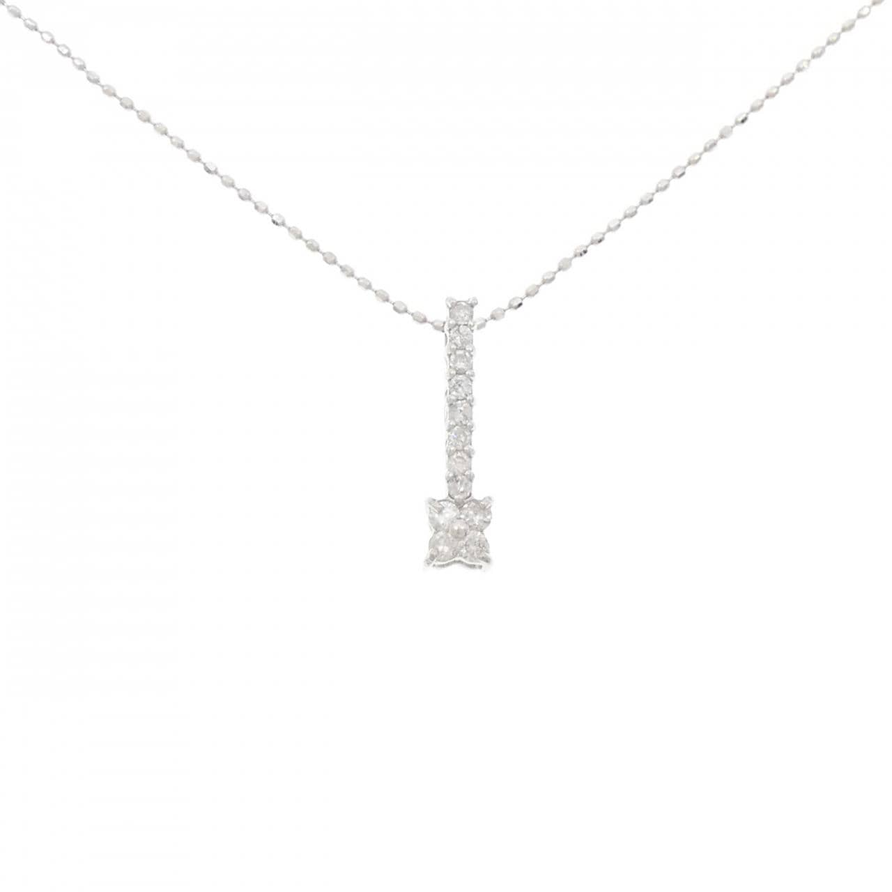 K18WG ダイヤモンド ネックレス 0.2CT
