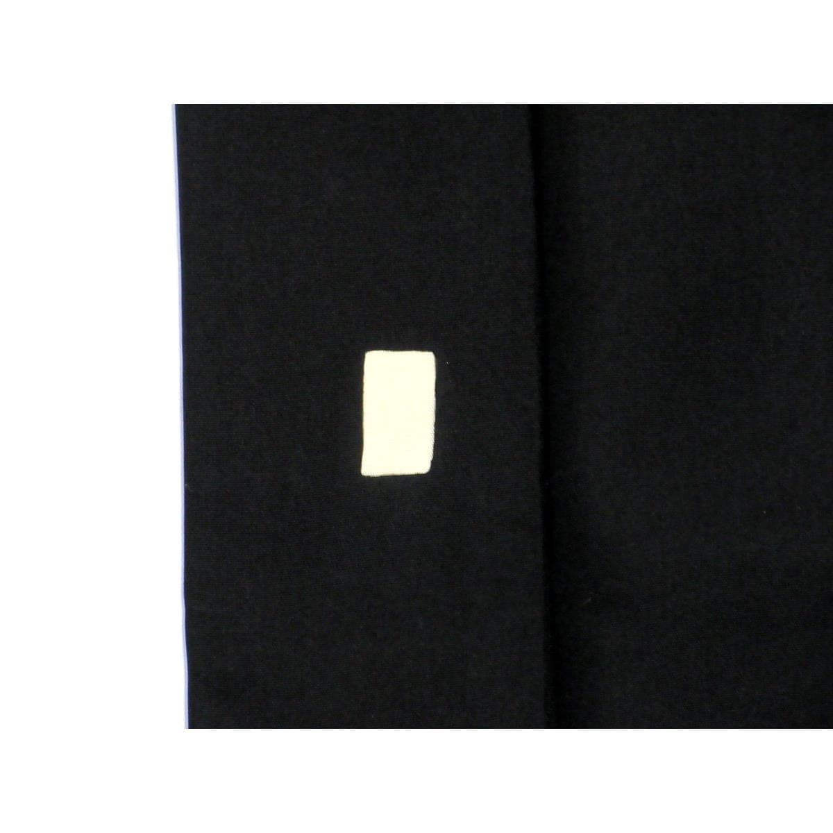 男物　黒羽二重　丸に揚羽蝶　きもの・羽織　２点セット