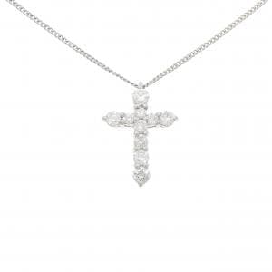 PT900/PT850 クロス ダイヤモンド ネックレス 1.00CT