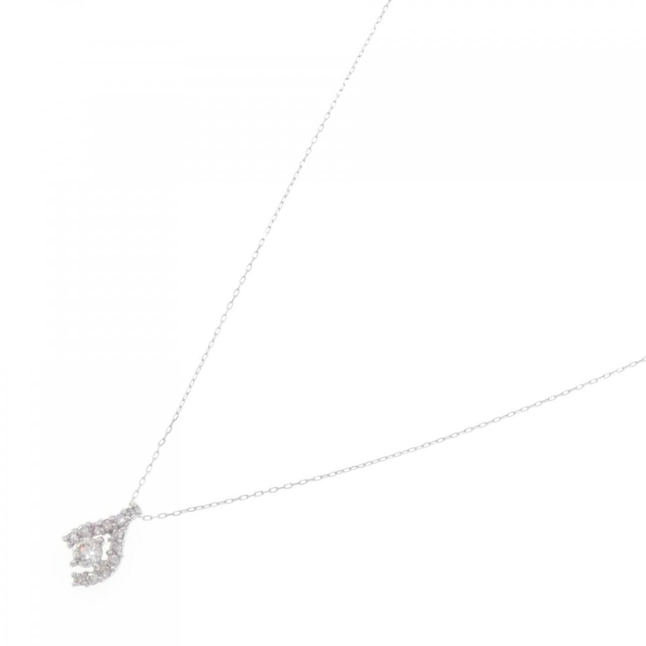 K18WG ダイヤモンド ネックレス 0.24CT