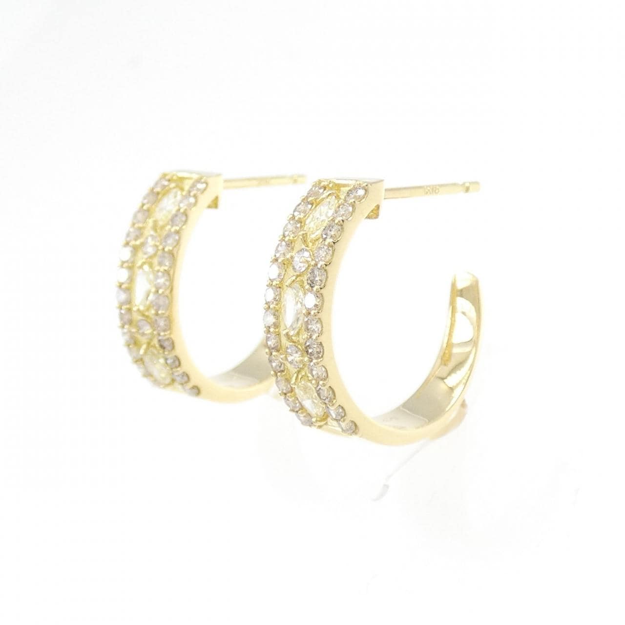 【新品】K18YG ダイヤモンド ピアス 0.60CT