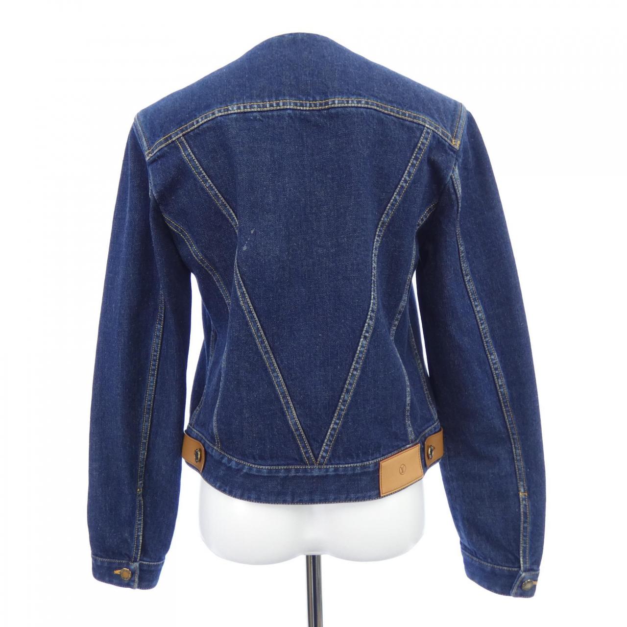 ルイヴィトン LOUIS VUITTON レザーアクセントデニムジャケット FOJA07GM1 デニムジャケット