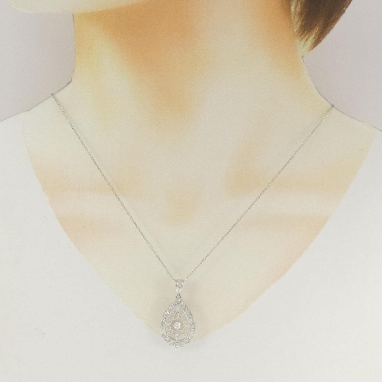 PT900/PT850 ダイヤモンド ネックレス 0.53CT