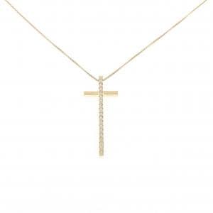 K18YG クロス ダイヤモンド ネックレス 0.09CT
