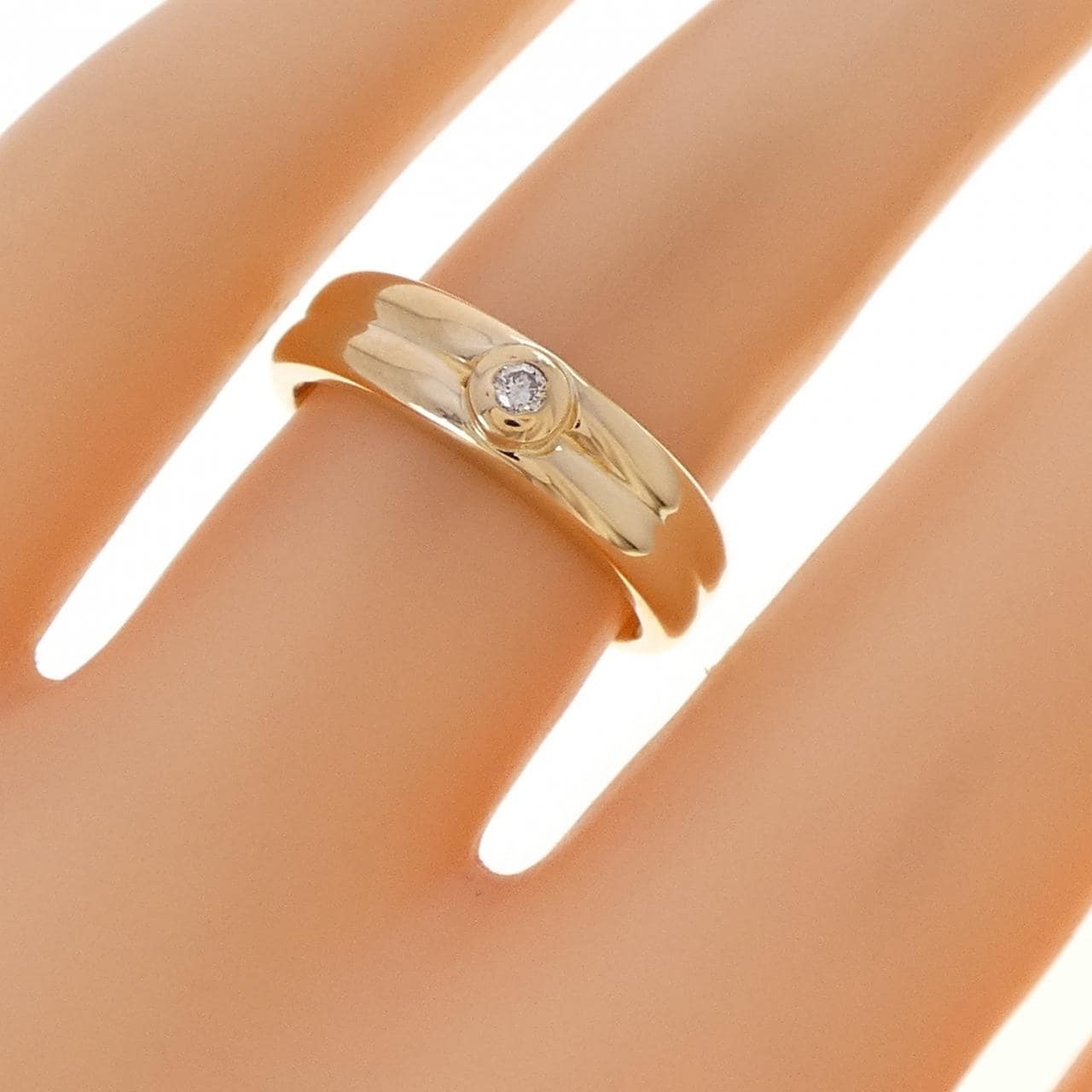 K18YG ダイヤモンド リング 0.03CT