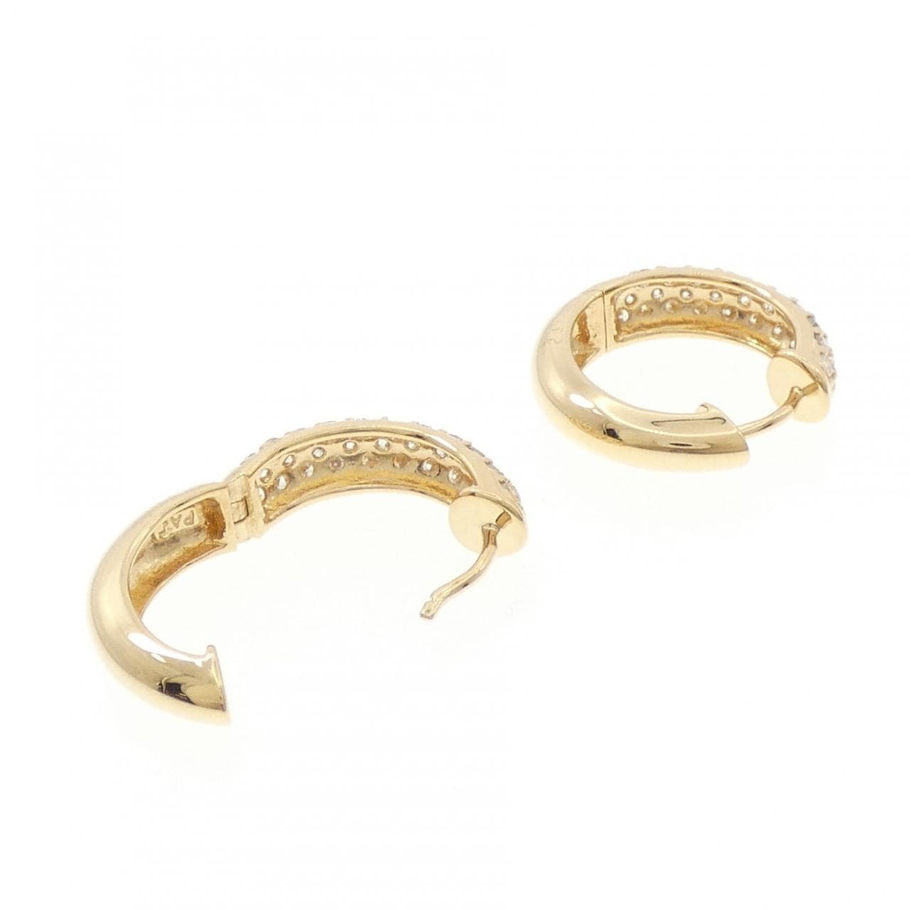 K18YG パヴェ ダイヤモンド ピアス 1.00CT